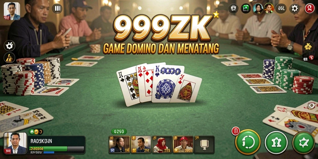 Tampilan menarik dalam permainan Domino 999ZK.