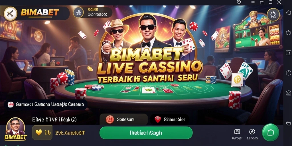 Tampilan gameplay Live Casino di BIMABET yang menarik dan interaktif.