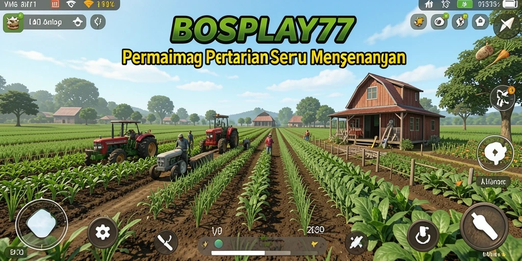 Tangkapan layar menunjukkan aktivitas bertani seru di BOSPLAY77.