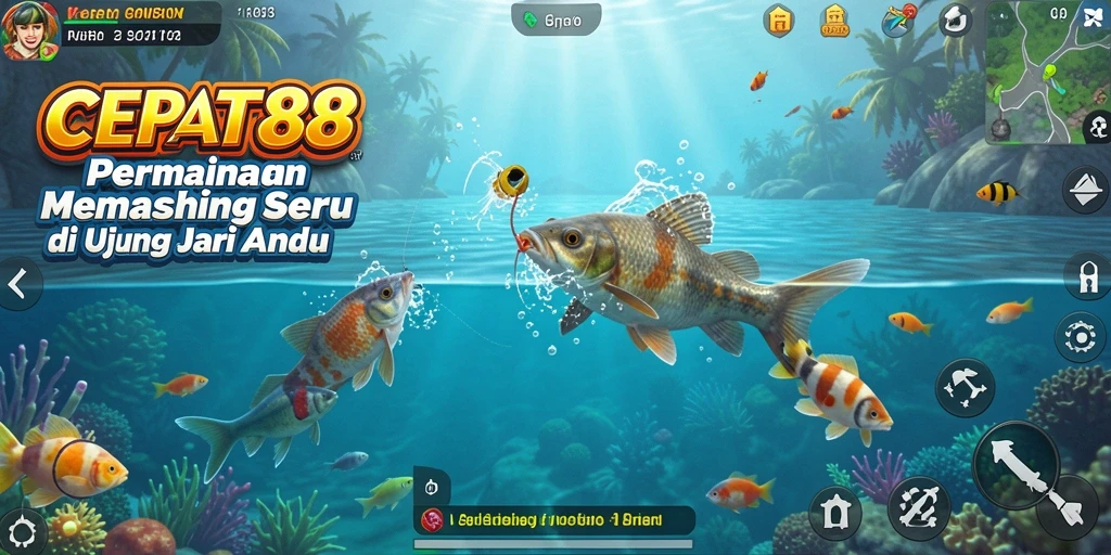 Tampilan gameplay memancing yang mendebarkan di CEPAT88.