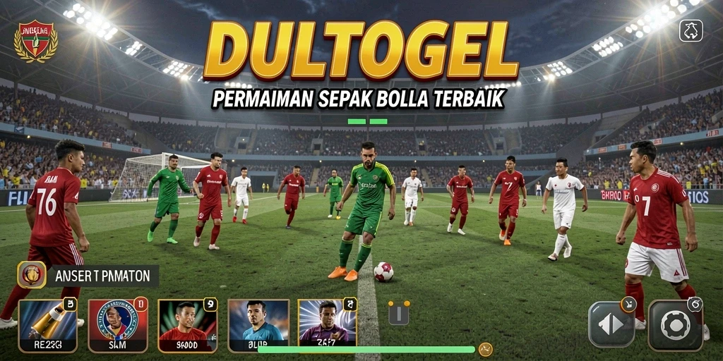 Gameplay seru DULTOGEL dalam aksi sepak bola.