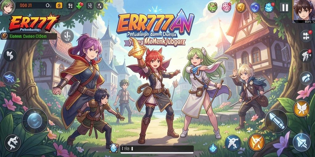 Gameplay <strong>ER777</strong> dengan karakter anime yang penuh aksi.