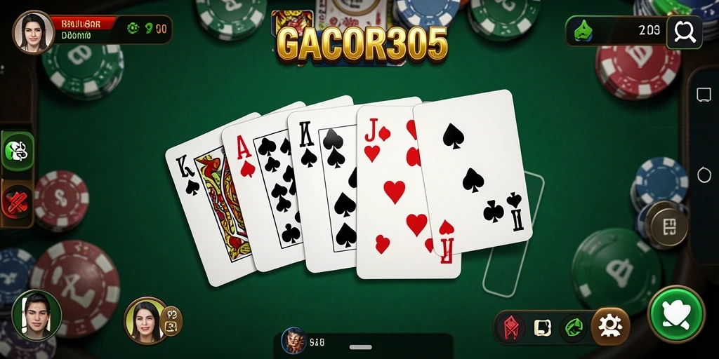 Screenshot gameplay seru dari GACOR305 yang menunjukkan pertandingan Domino.