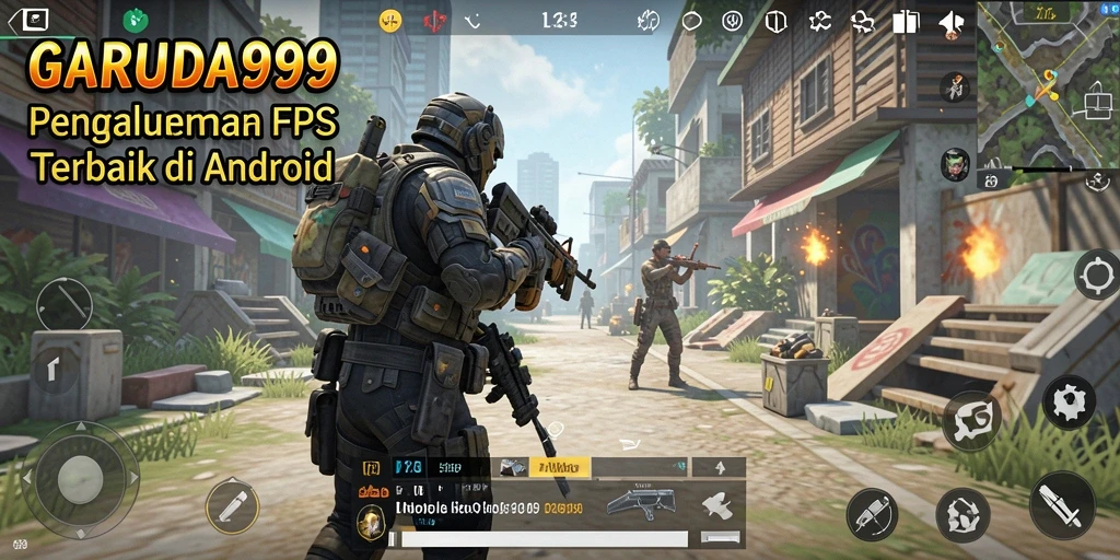 Tampilan aksi seru dalam gameplay GARUDA999 FPS.
