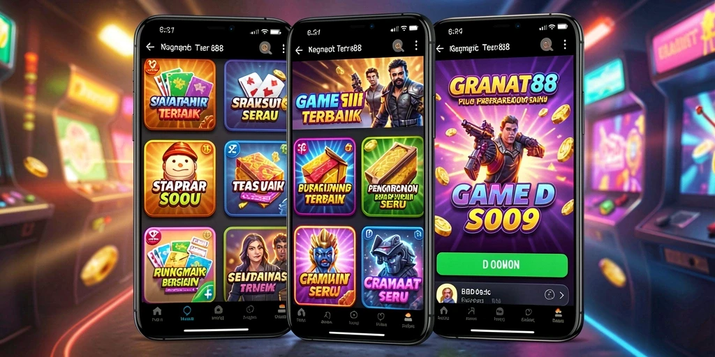 Tampilan gameplay GRANAT88 yang menarik dengan berbagai tema slot.