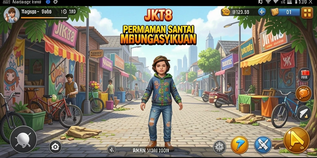 Tampilan gameplay JKT8 yang mengasyikkan dan penuh warna.