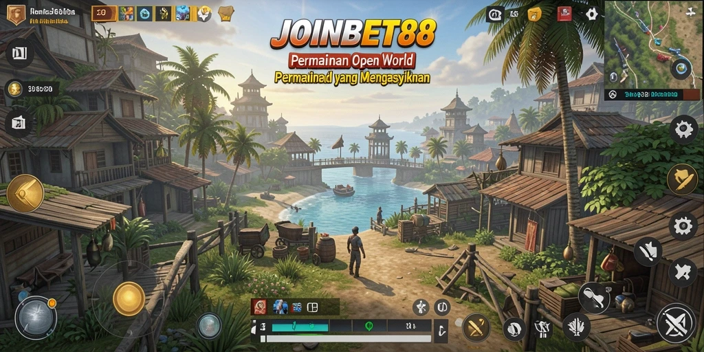 Screenshot menunjukkan gameplay seru di dunia Open World JOINBET88.