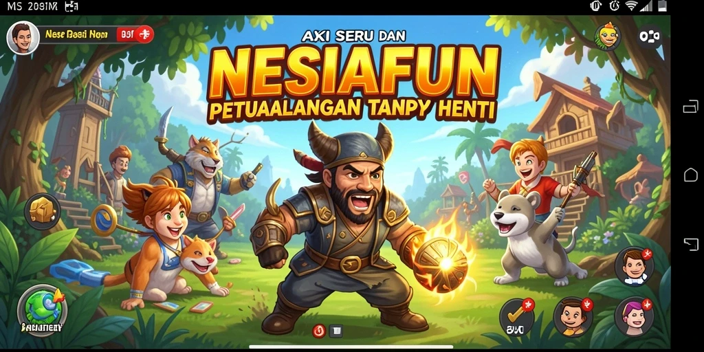 Screenshot gameplay seru dari NESIAFUN yang menunjukkan aksi mendebarkan.