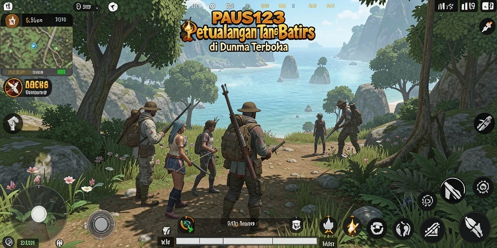 Screenshot gameplay PAUS123 menunjukkan petualangan seru di dunia terbuka.