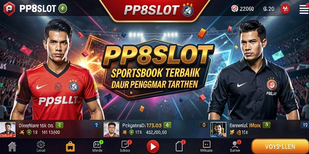 Tampilan permainan PP8SLOT dengan berbagai fitur taruhan olahraga.