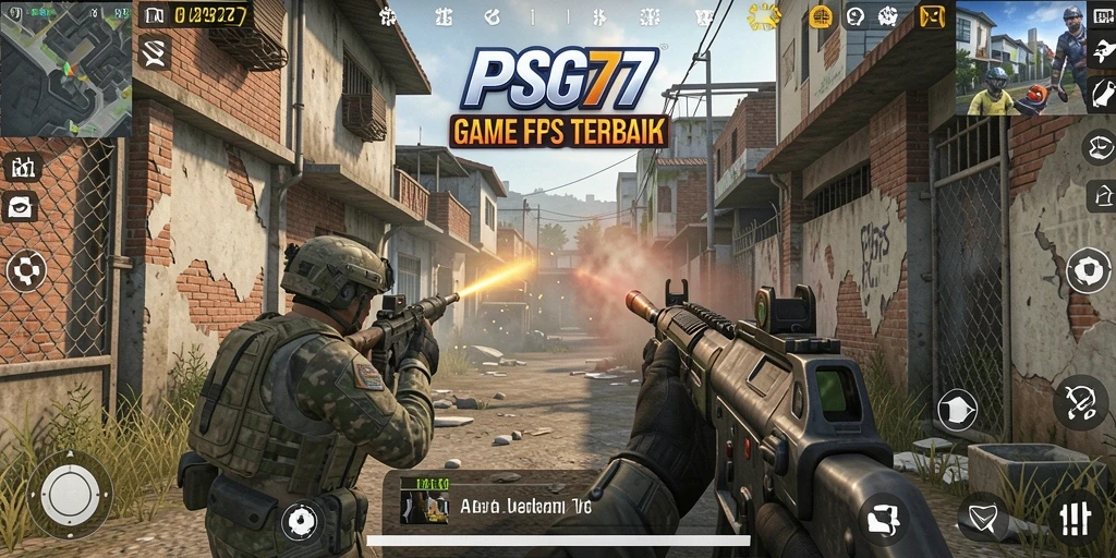 Tampilan gameplay seru PSG77 dengan aksi tembak-tembakan yang mendebarkan.