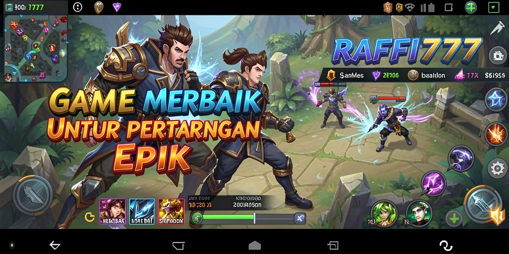 Tampilan layar gameplay RAFFI777 yang intens dan seru.