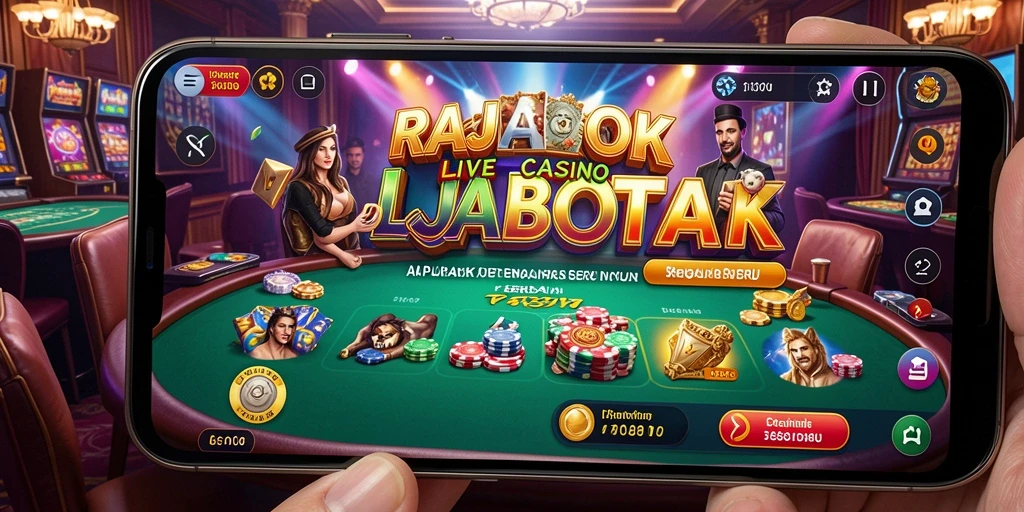 Tampilan gameplay seru RAJABOTAK dengan dealer langsung.