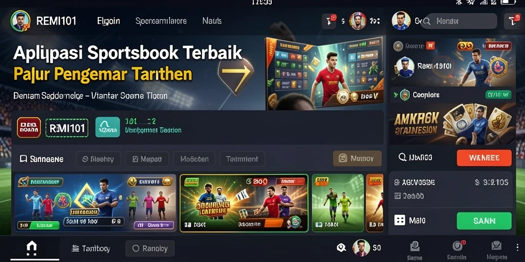 Tampilan gameplay sportsbook di aplikasi REMI101 yang menarik.