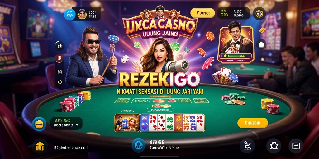 Tampilan gameplay live casino yang mendebarkan dan interaktif di REZEKIGO.