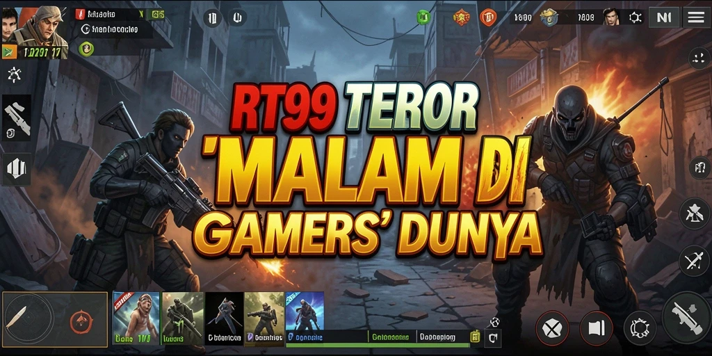 Gameplay seram di RT99 dengan nuansa gelap dan mencekam.