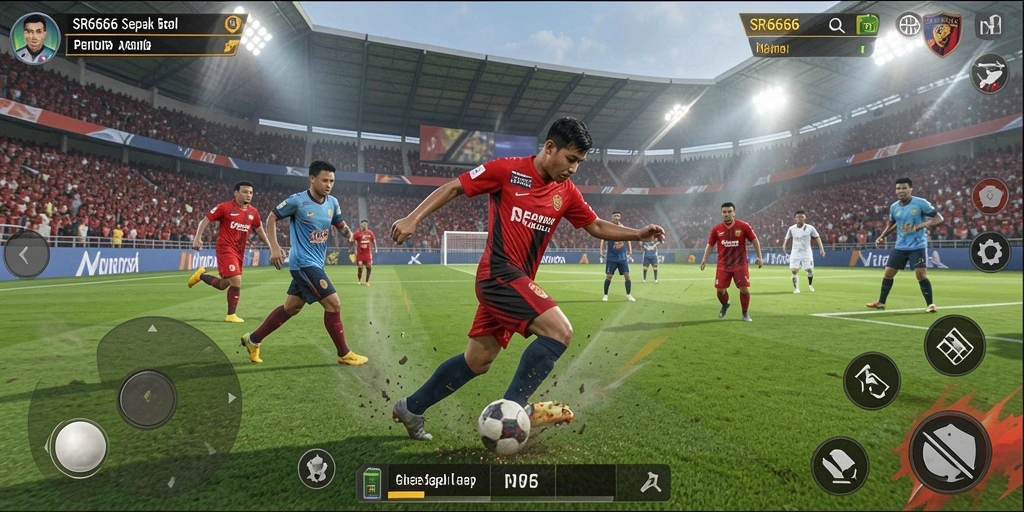 Screenshot gameplay SR6666 yang menunjukkan momen seru di lapangan.