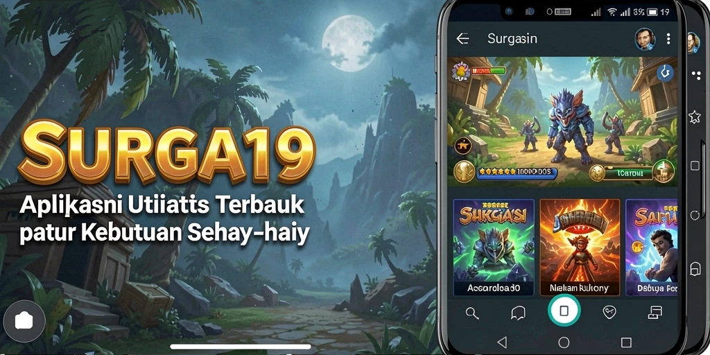Tampilan utama SURGA19 yang minimalis dan fungsional.