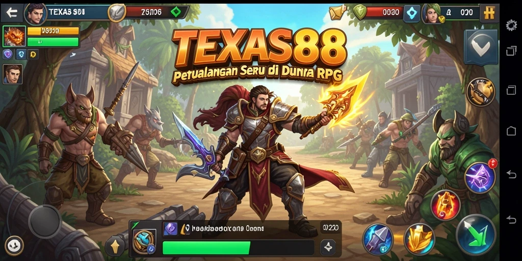Tampilan gameplay RPG yang menakjubkan dari TEXAS88.