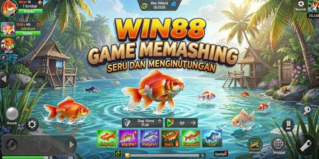 Gameplay seru memancing dengan berbagai jenis ikan di WIN88.