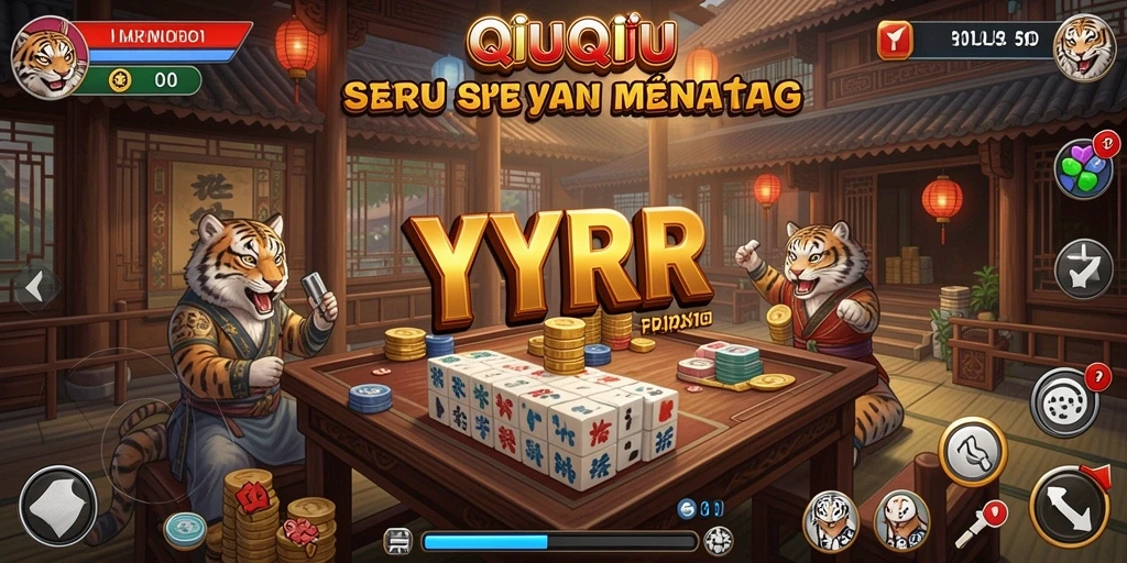 Tampilan gameplay seru dalam YYRR yang menampilkan QiuQiu.